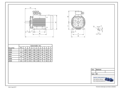 Drehstrom-Asynchronmotor 4 KW – 2895 U/min, 230/400 V, B3, Wellendurchmesser 28 Mm, IP55, Für Maschinen & Industrie