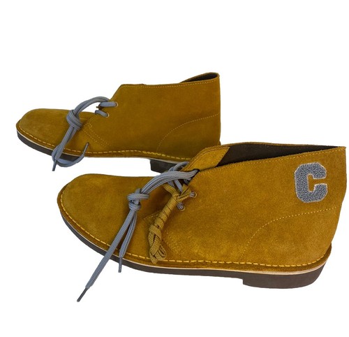 Clarks Originals Desert Uomo 10M Senape Scamosciata Unica Applique C NUOVO - Foto 2 di 9