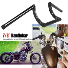 7/8" 22mm Motorcycle Z-Bar Pullback Black Handlebar For Harley Suzuki Honda