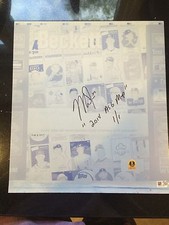 BECKETT MONTHLY 1/1 SIGNED INSCRIBED MIKE TROUT PRINTING PLATE-MLB/BECKETT HOLO
