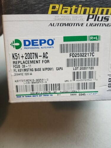 BRAND NEW  06-17 FORD MUSTANG FOG LIGHTLAMP K51+2007N-AC - Picture 1 of 9