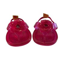 Build A Bear Workshop Shoes Flip Flops Sandals Pink Jelly Sandals Flower
