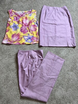 ESCADA Jacket & Pants Top 3-piece Suit Set Sz 36