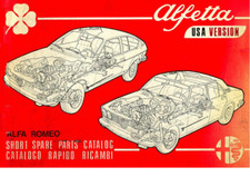 ALFA ROMEO ALFETTA E GT USA VERSION CATALOGO RICAMBI  159 PAG