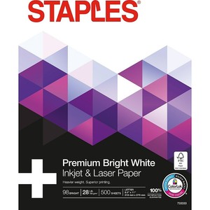 brightness lbs staples ream laser paper