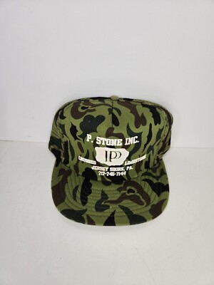 Vintage P. Stone Inc. Jersey Shore PA Rock Quarry Retro Camo