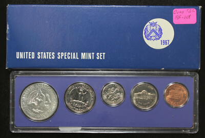 1967 US Special Mint Set Quad T & R Kennedy Half Cherrypickers FS
