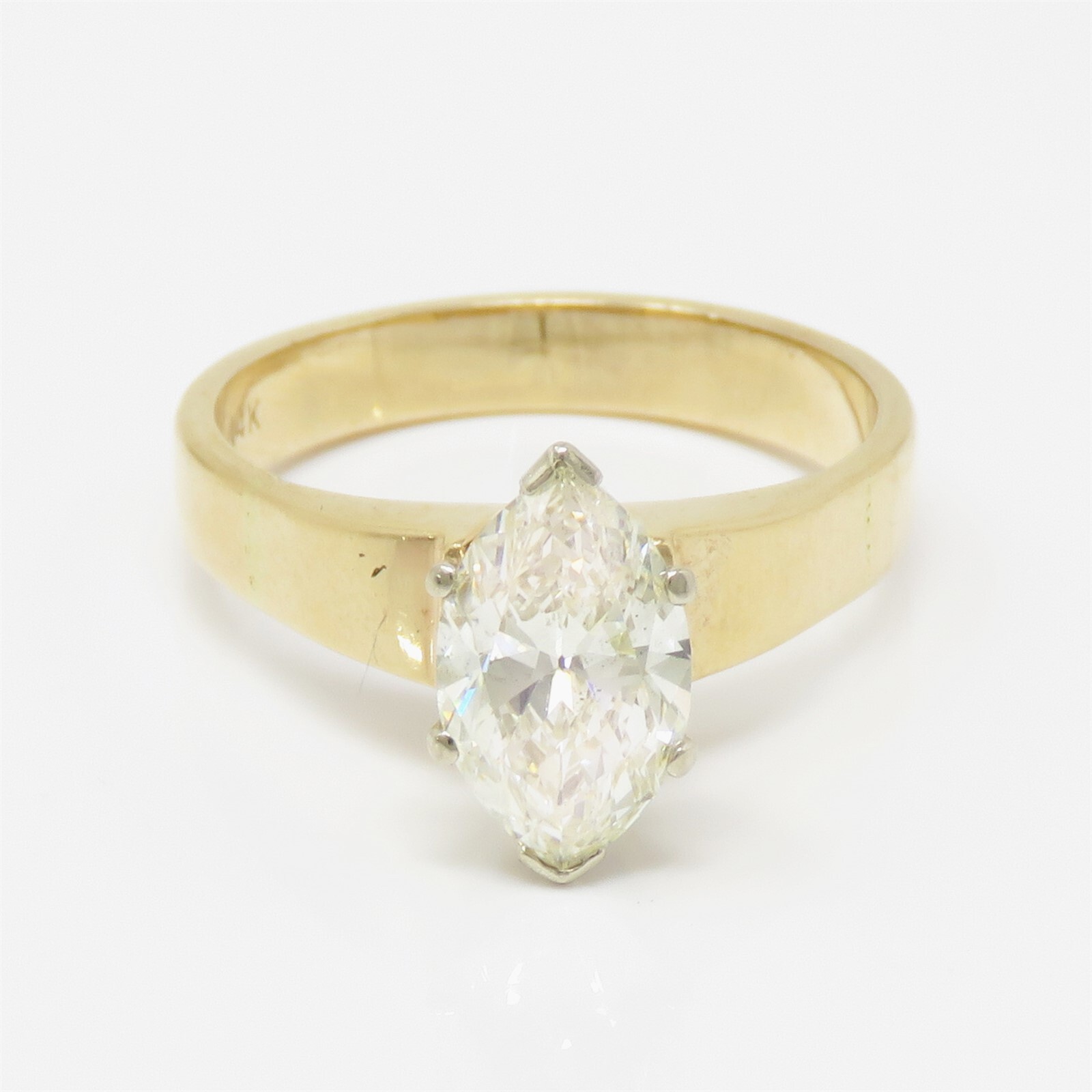 NYJEWEL 14k Yellow Gold 3.2ct Solitaire Diamond R… - image 1