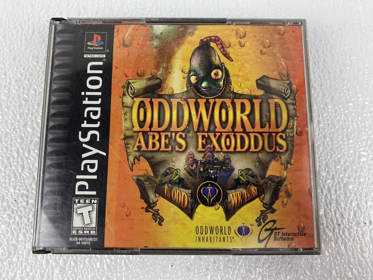 Oddworld: Abe's Exoddus (Sony PlayStation 1, 1999) w/ Manual