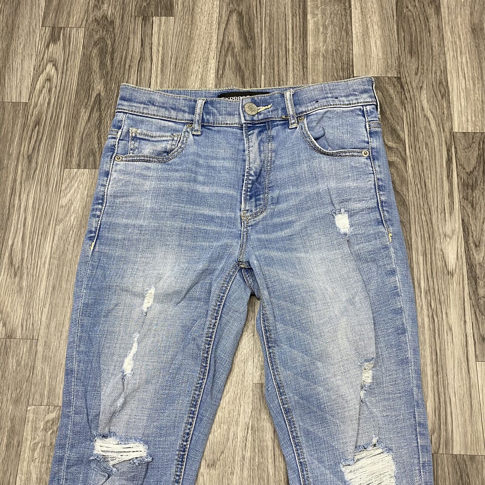 EXPRESS Performance Stretch Cropped Legging Blue … - image 5