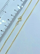 9ct Yellow Gold 1.44mm Diamond Cut Spiga Chain 22" / 55cm (GFSP25)