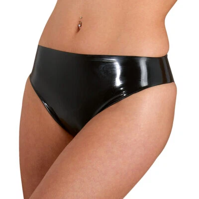 Late X Slip M - XXL getauchte Qualität schwarz schlichter Slip Panty "Vivay"L24"