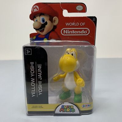 World of Nintendo Yellow Yoshi Mini Figure Jakks 2016 Series 2-5 NEW Sealed