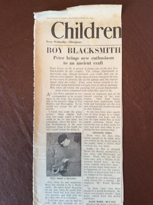 J1f Ephemera 1954 Artikel Peter Joyce Fen Stanton Schmied