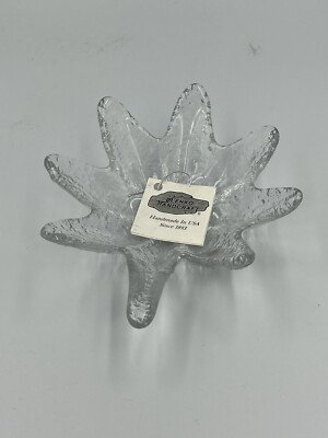 Blenko Freeform Amoeba Glass Dish Ashtray Clear New