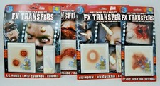 Lot of 4 Tinsley 3D Transfers Prosthetics Halloween Quality Makeup Ages 14 NIP
