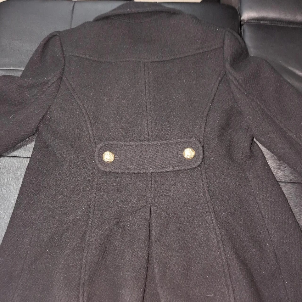 Chaqueta Abrigo Vintage Y2K Juicy Couture Lana Negra Guisante Talla M Foto 3 de 4