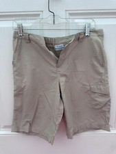 Boys Columbia Cargo Shorts Khaki Large Omni Shade Sun Protection