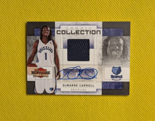 2009-10 Panini Threads DEMARRE CARROLL #25 Rookie Collection Patch Auto /50