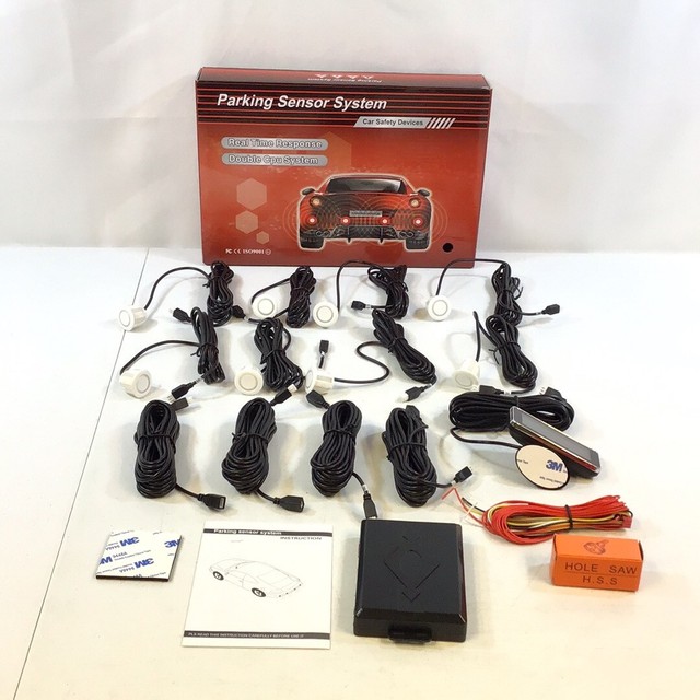ELSNU Black Backup Radar System Car Auto Vehicle Reverse 8 Parking Sensor Kit ELSNU Black Backup Radar System Car Auto Vehicle Reverse 8 Parking Sensor Kit