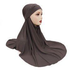 Women Muslim Hijab Turban Headscarf Instant Pull On Ready Shawls Islamic Wrap
