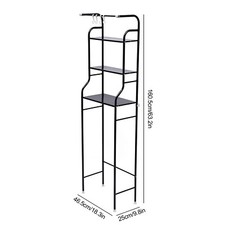 Over The Toilet Storage Rack 4-Tier Metal Bathroom Shelf Space Saver Organizer