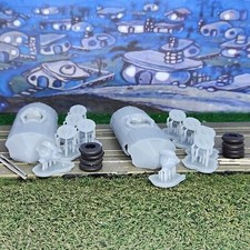 2 TJet Bodies Only- Wilma Flintstone, Betty Rubble In Cars w/Hubs, Tires, Axles