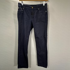 Brooks Brothers Pants Womens 6 Brook E Fit Navy Blue Cotton Stretch Flat Front