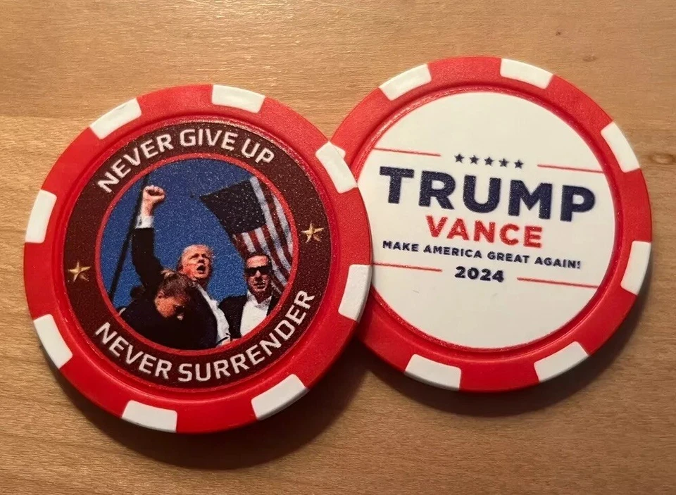 Donald Trump Assassination Attempt Poker Chip Golf Ball Marker 🇺🇸🇺🇸🇺🇸
