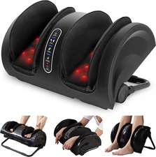 Foot Massager with Heat, Shiatsu Feet and Calf Massager Machine for Plantar Fasc