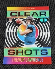 2021 PANINI ILLUSIONS CLEAR SHOTS GREEN PARALLEL / TREVOR LAWRENCE #CS16 RC