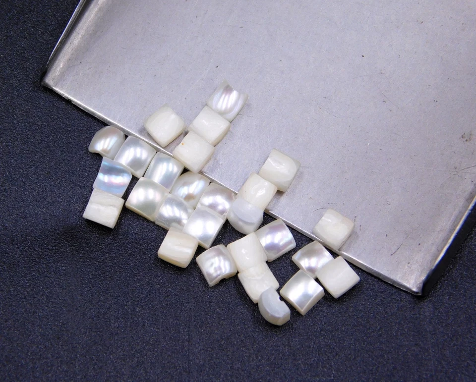 Pedra preciosa solta cabine quadrada pérola natural 6,5 cts 30 peças 3 mm para joias P-3493 - Imagem 3 de 4