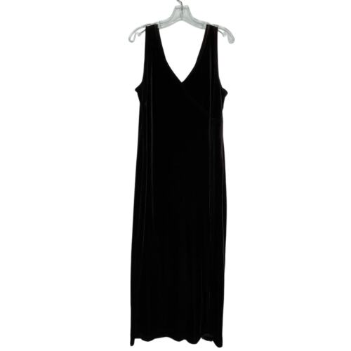 VTG Ronni Nicole II brown velvet sleeveless maxi dress Women's 16W
