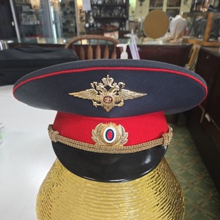 VTG OLD Soviet Military Officer Visor Police MVD Cap Hat size 54 USSR ORIGINAL