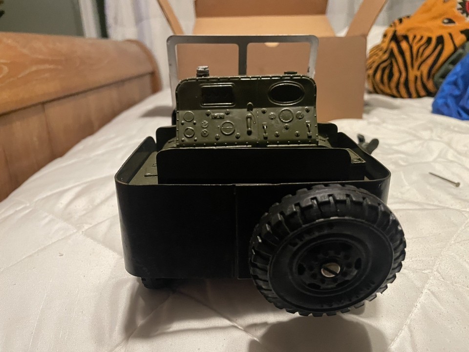 Vintage 1950s Marx US Army Willys Jeep Radio Patrol w Man & Box | eBay