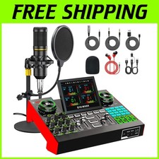 Professional Podcast Microphone Bundle with Sound Board