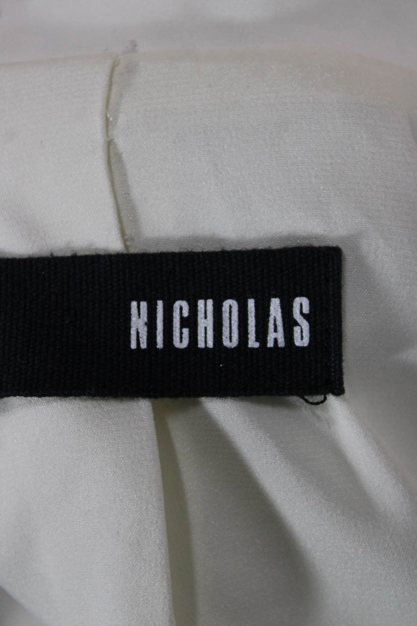 Nicholas Womens Basic Jacket White Polyester Long… - image 6