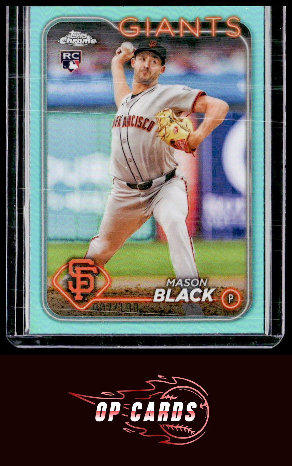 Mason Black 2024 Topps Chrome Update #USC121 Aqua Refractors #/199
