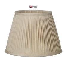 14-Inch Handmade Pure Silk Pleated Lamp Shade in Taupe