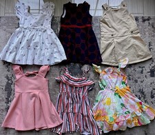 LOT OF 6 Janie and Jack Dress 4T cotton Dress blue pink floral
