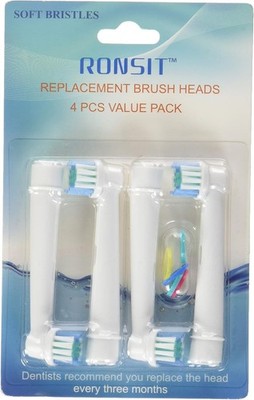 4-Pack Replacement Brush Heads for Oral B SmartSeries & Triumph - Soft Bristles