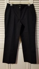Talbots Petites Size 12P Heritage Pants Slacks Dark Navy Blue Cotton Blend