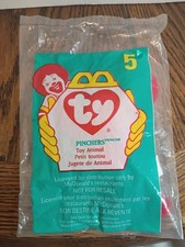 1998 McDonald's TY Teenie Beanie Baby #5 Pincher S The Lobster Factory Sealed