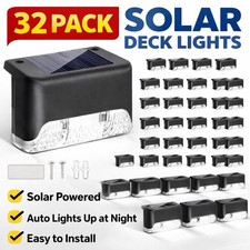 32 Solar Deck Lights Outdoor Waterproof LED D...