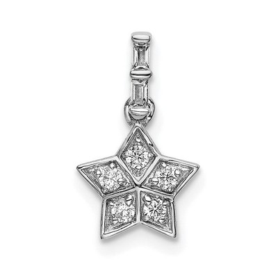14k Weißgold Diamant Stern Anhänger PM6610-012-WA
