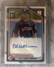 2024 Bowman Brice Matthews Autograph 1st Auto RC #PPRA-BM Houston Astros 
