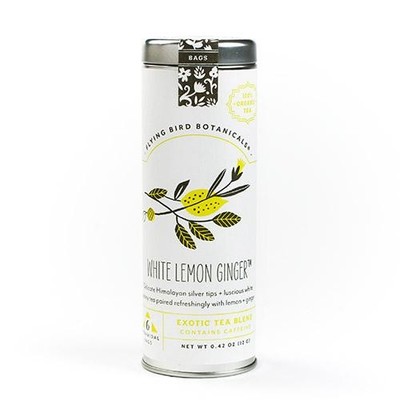 White Lemon Ginger - 6 Tea Bag Tin - Exotic Blend