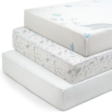 Delta Children 100 Organic Cotton Fitted Crib Sheets Set of 3