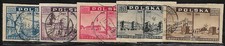 Pologne 1945 Yvert 455/56 et 458/60 oblitérés (1) (AV72)