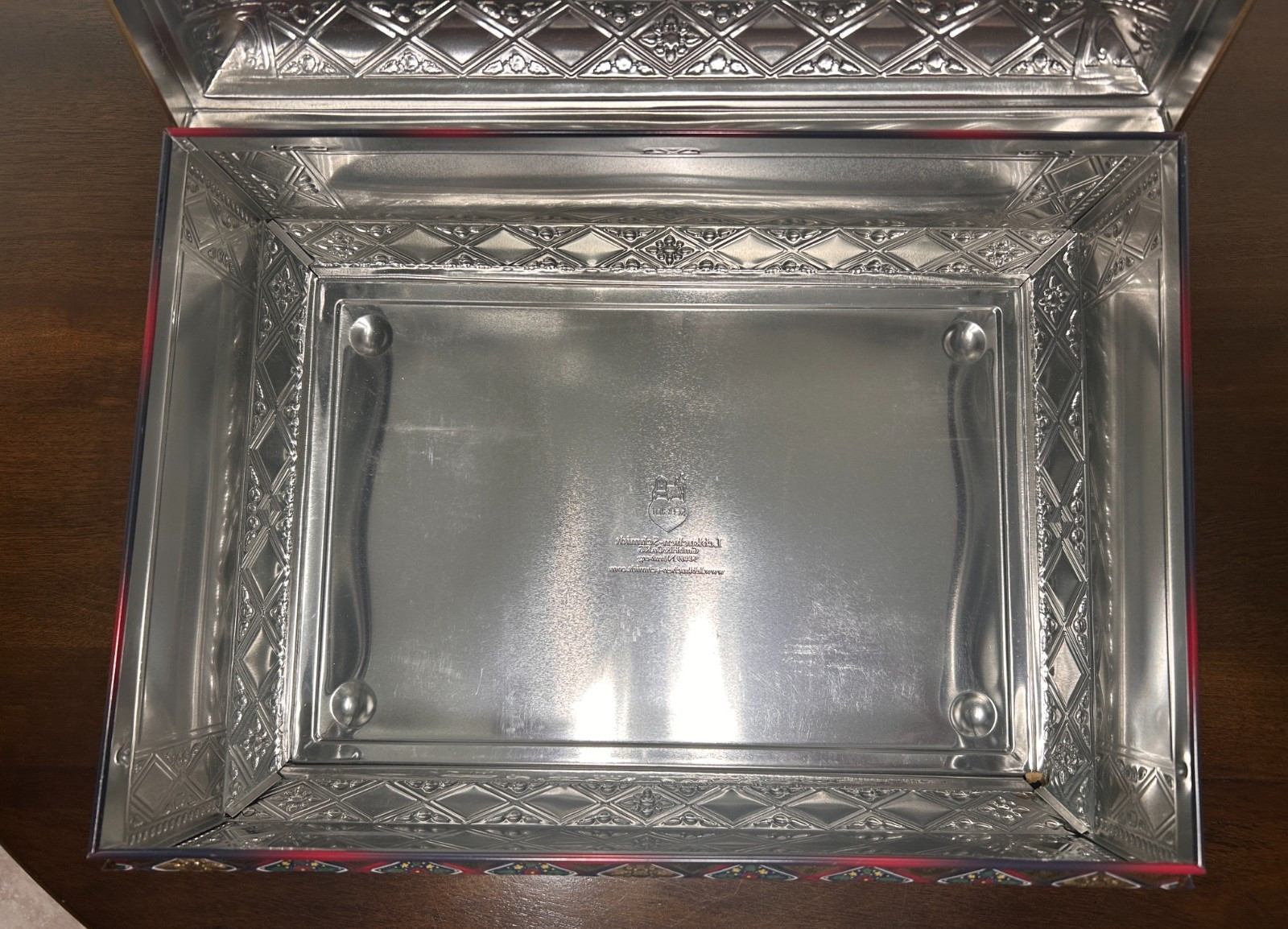 Schmidt~Lebkuchen~Large~HInged~Tin Box~Germany~16½"x 11¾"x6¾" image 10